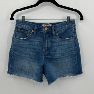 Madewell high rise denim cut off shorts